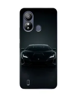 Чохол для ZTE Blade L220 з картинкою «Чорний Lamborghini Aventador»