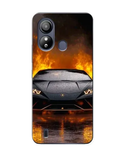 Чохол для ZTE Blade L220 з картинкою «Lamborghini у вогні»