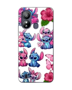 Чехол для ZTE Blade L220 с картинкой «Стикеры Stitch и Angel»