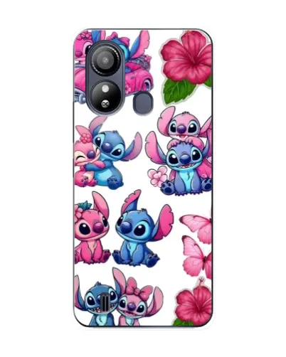 Чехол для ZTE Blade L220 с картинкой «Стикеры Stitch и Angel»