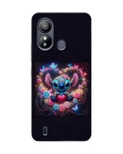 Чехол для ZTE Blade L220 с картинкой «Stitch в цветах»