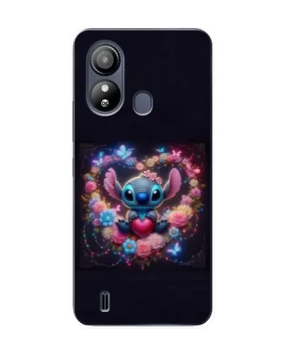 Чехол для ZTE Blade L220 с картинкой «Stitch в цветах»