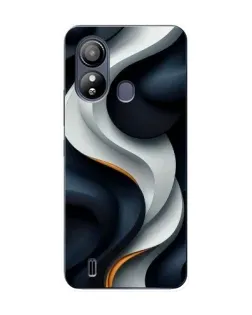 Чохол для ZTE Blade L220 з картинкою «Об'ємні чорно-білі стрічки»