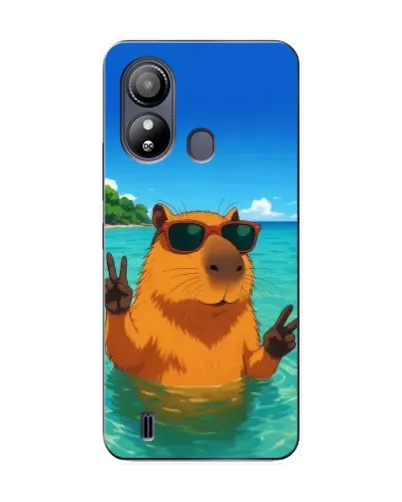 Чехол для ZTE Blade L220 с картинкой «Морская капибара»