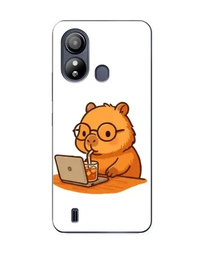 Чехол для ZTE Blade L220 с картинкой «Капибара с ноутбуком»