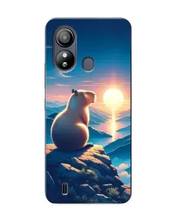 Чехол для ZTE Blade L220 с картинкой «Закат солнца с капибарой» Чехол для ZTE Blade L220 с картинкой «Закат солнца с капибарой»