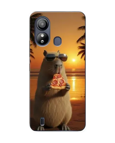 Чехол для ZTE Blade L220 с картинкой «Капибара с пиццей»