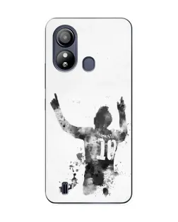 Чохол для ZTE Blade L220 з картинкою «Чорно-білий силует Мессі»
