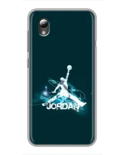 Чехол для ZTE Blade L8 с картинкой «Jordan Blue Fire»