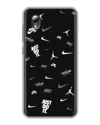 Чехол для ZTE Blade L8 с картинкой «Nike Black Pattern»