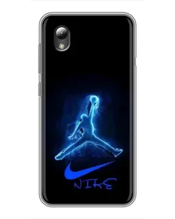 Чехол для ZTE Blade L8 с картинкой «Jordan Neon Blue»
