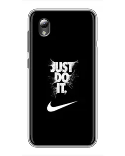 Чехол для ZTE Blade L8 с картинкой «Текстовый принт Nike»
