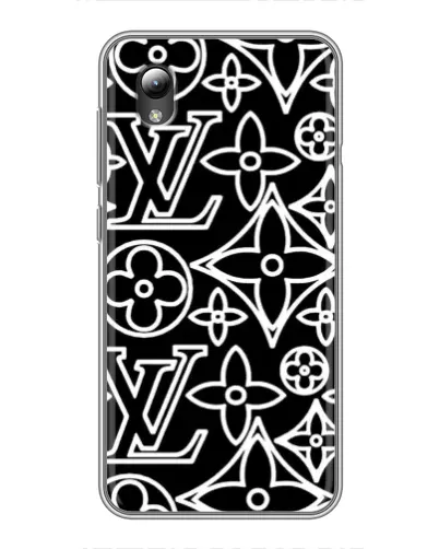 Чехол для ZTE Blade L8 с картинкой «Черно-белый узор LV»