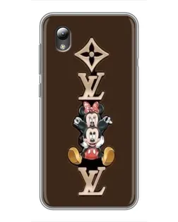 Чехол для ZTE Blade L8 с картинкой «LV и Микки Маус»