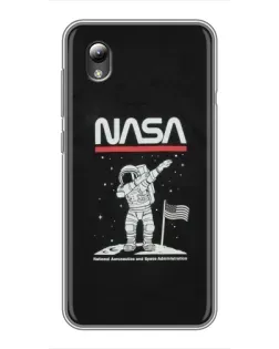 Чехол для ZTE Blade L8 с картинкой «NASA — шагаем по Луне»