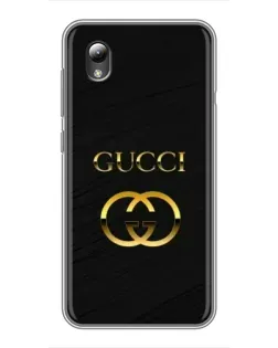 Чохол для ZTE Blade L8 з картинкою «Золотий логотип Gucci»