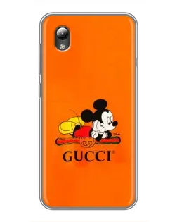 Чехол для ZTE Blade L8 с картинкой «Микки Маус Gucci — оранж»