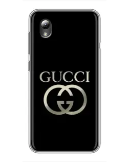 Чехол для ZTE Blade L8 с картинкой «Gucci — золото на черном»