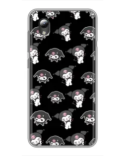 Чехол для ZTE Blade L8 с картинкой «Черный паттерн Kuromi»