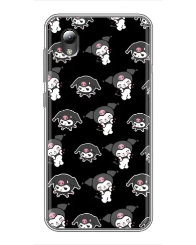 Чехол для ZTE Blade L8 с картинкой «Черный паттерн Kuromi»