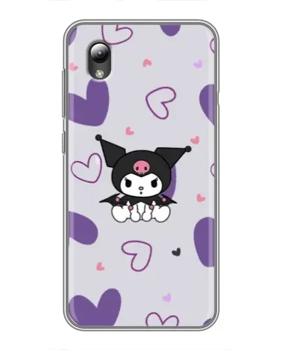 Чехол для ZTE Blade L8 с картинкой «Kuromi и лавандовые сердца»
