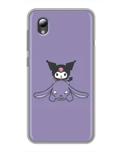 Чехол для ZTE Blade L8 с картинкой «Kuromi на лиловом фоне»