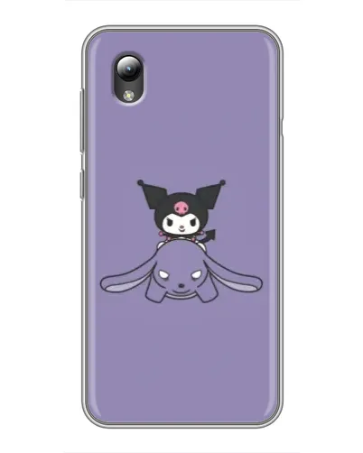 Чехол для ZTE Blade L8 с картинкой «Kuromi на лиловом фоне»