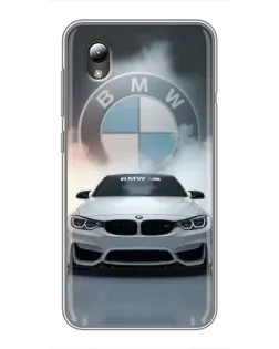 Чехол для ZTE Blade L8 с картинкой «BMW в белом дыму»