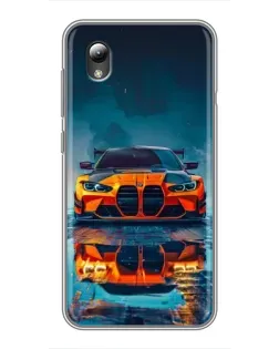 Чехол для ZTE Blade L8 с картинкой «BMW — золотая эмблема»