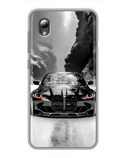 Чехол для ZTE Blade L8 с картинкой «BMW — акварельный дрифт»