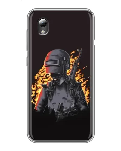 Чехол для ZTE Blade L8 с картинкой «PUBG — огненный силуэт» Чехол для ZTE Blade L8 с картинкой «PUBG — огненный силуэт»