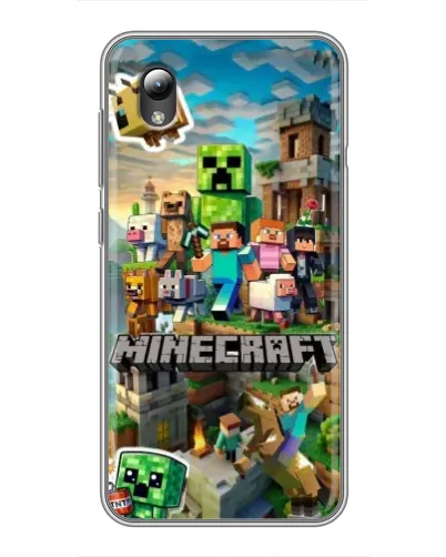 Чехол для ZTE Blade L8 с картинкой «Замок Minecraft»