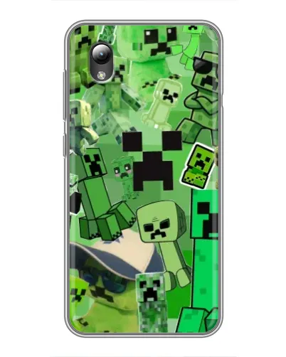 Чехол для ZTE Blade L8 с картинкой «Криперы Minecraft»