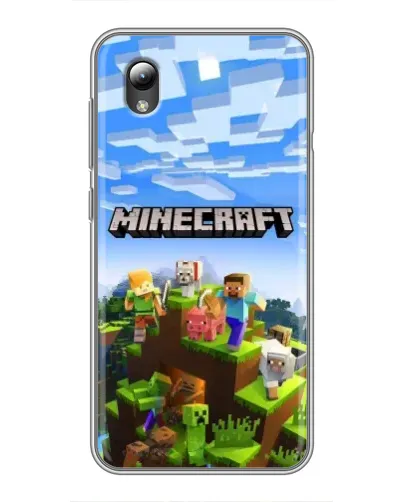 Чехол для ZTE Blade L8 с картинкой «Minecraft классический мир»