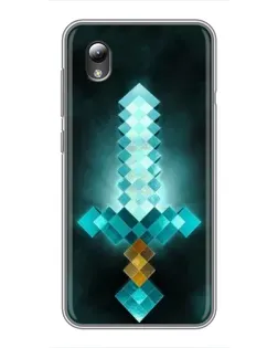 Чехол для ZTE Blade L8 с картинкой «Алмазный меч неон»