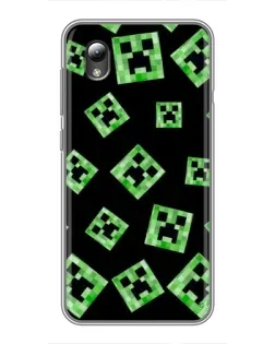 Чехол для ZTE Blade L8 с картинкой «Паттерн с криперами»