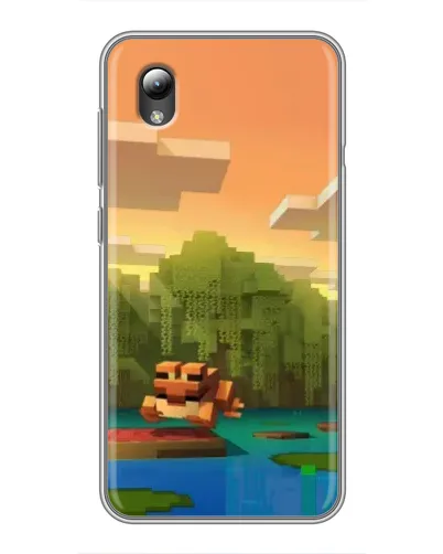 Чехол для ZTE Blade L8 с картинкой «Майнкрафт закат солнца»