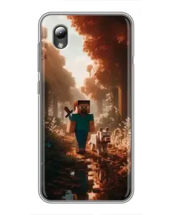 Чехол для ZTE Blade L8 с картинкой «Стив в лесу»