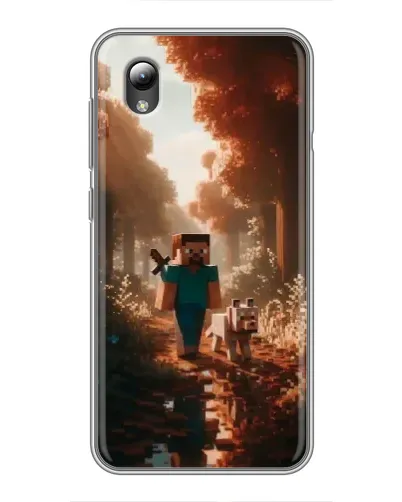 Чехол для ZTE Blade L8 с картинкой «Стив в лесу»
