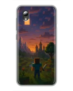 Чехол для ZTE Blade L8 с картинкой «Стив у башни»