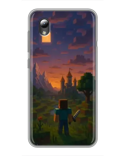 Чехол для ZTE Blade L8 с картинкой «Стив у башни»