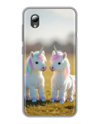 Чехол для ZTE Blade L8 с картинкой «Пара единорогов»
