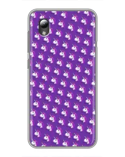 Чехол для ZTE Blade L8 с картинкой «Единороги на фиолетовом»