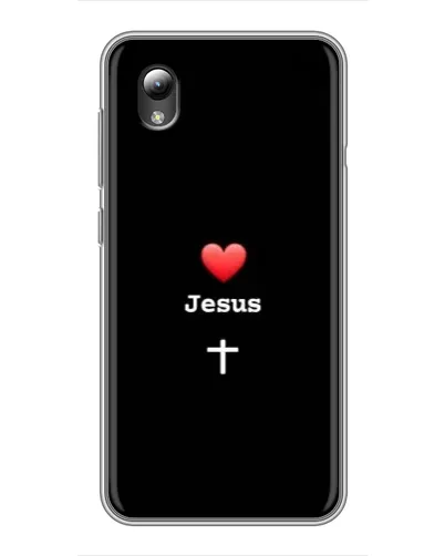 Чехол для ZTE Blade L8 с картинкой «Сердце - Jesus»