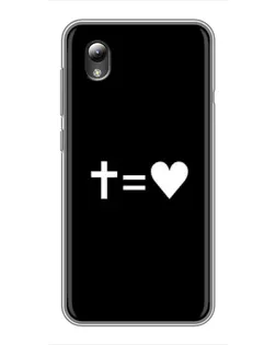 Чехол для ZTE Blade L8 с картинкой «Крест и Сердце»