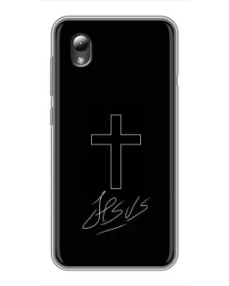 Чехол для ZTE Blade L8 с картинкой «Графический крест Jesus»