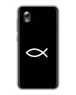 Чехол для ZTE Blade L8 с картинкой «Символ рыбы Jesus»