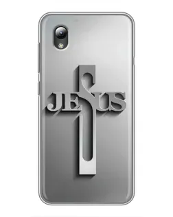 Чехол для ZTE Blade L8 с картинкой «Металлический крест Jesus»