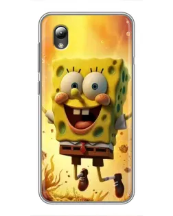 Чехол для ZTE Blade L8 с картинкой «Губка Боб прыгает»
