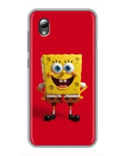 Чехол для ZTE Blade L8 с картинкой «Спанч Боб на красном»
